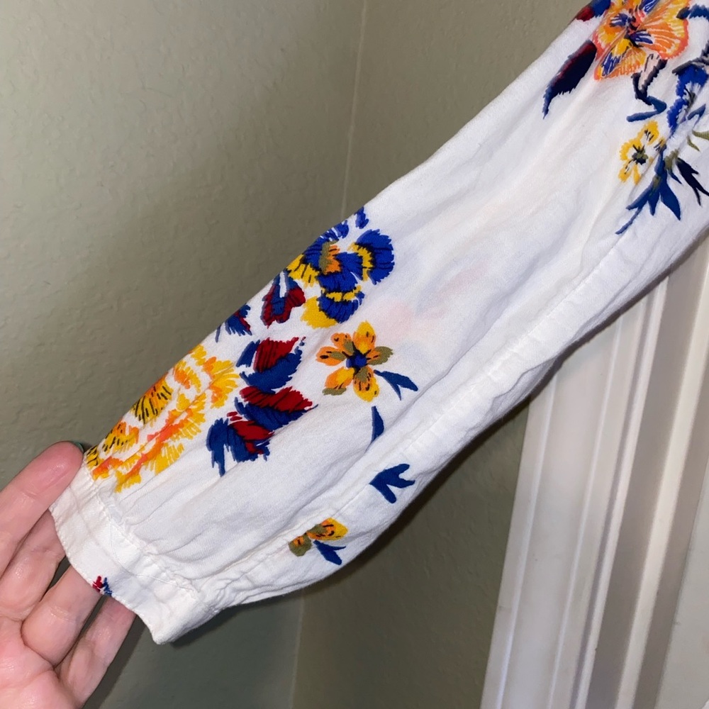 Old Navy Floral Tunic - White, Yellow, Blue - Picture 4 of 8